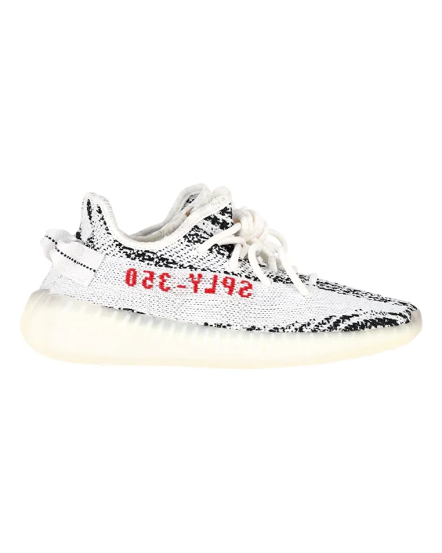 Retro - Style Women's Sneakers in Pastel Colors for a Nostalgic and Fashionable VibeYeezy x Adidas Boost 350 V2 Zebra Sneakers in White and Black Primeknit Canvas