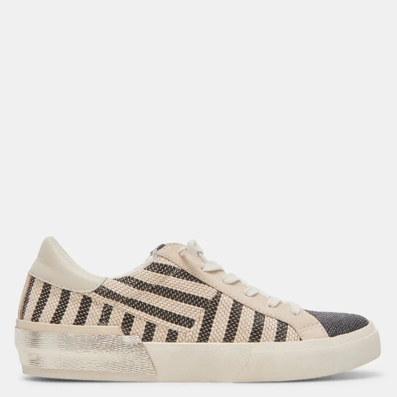 High - Top Women's Leather Sneakers in Black for a Stylish and Durable OptionZINA PATCH SNEAKERS BLACK BEIGE RAFFIA High - Top Women's Leather Sneakers in Black for a Stylish and Durable OptionZINA PATCH SNEAKERS BLACK BEIGE RAFFIA